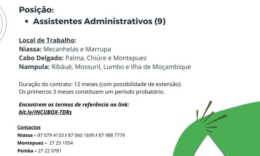 Vagas – (09) assistentes administrativos