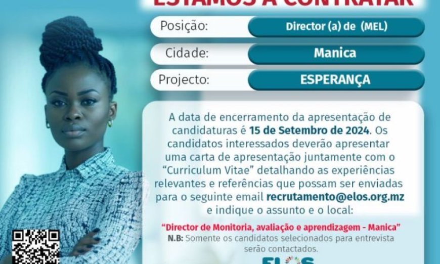 Vaga – Director de Monitoria, Avaliação e Aprendizagem (MEL)