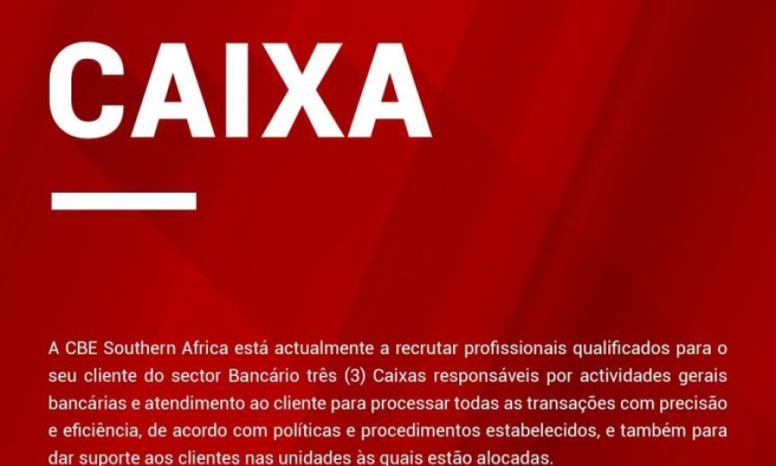 Vagas – Três (3) Caixas